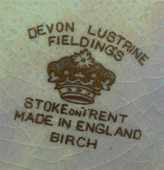 A large Crown Devon Fieldings Lustrine birch pattern meiping vase and cover, 1930s, 37cm